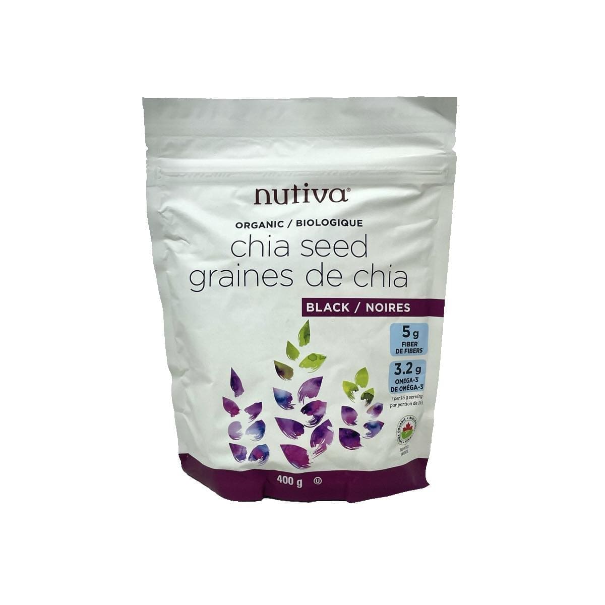 Nutiva Organic Chia Seeds Black (400g) Falcon Essentials