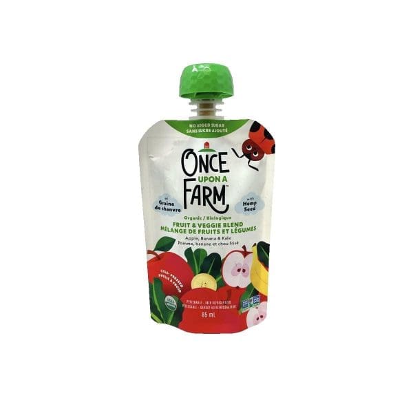 Once Upon a Farm Organic Fruit & Veggie Blend Apple Banana & Kale (85mL)