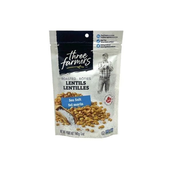 Three Farmers Roasted Lentils Sea Salt (140g)