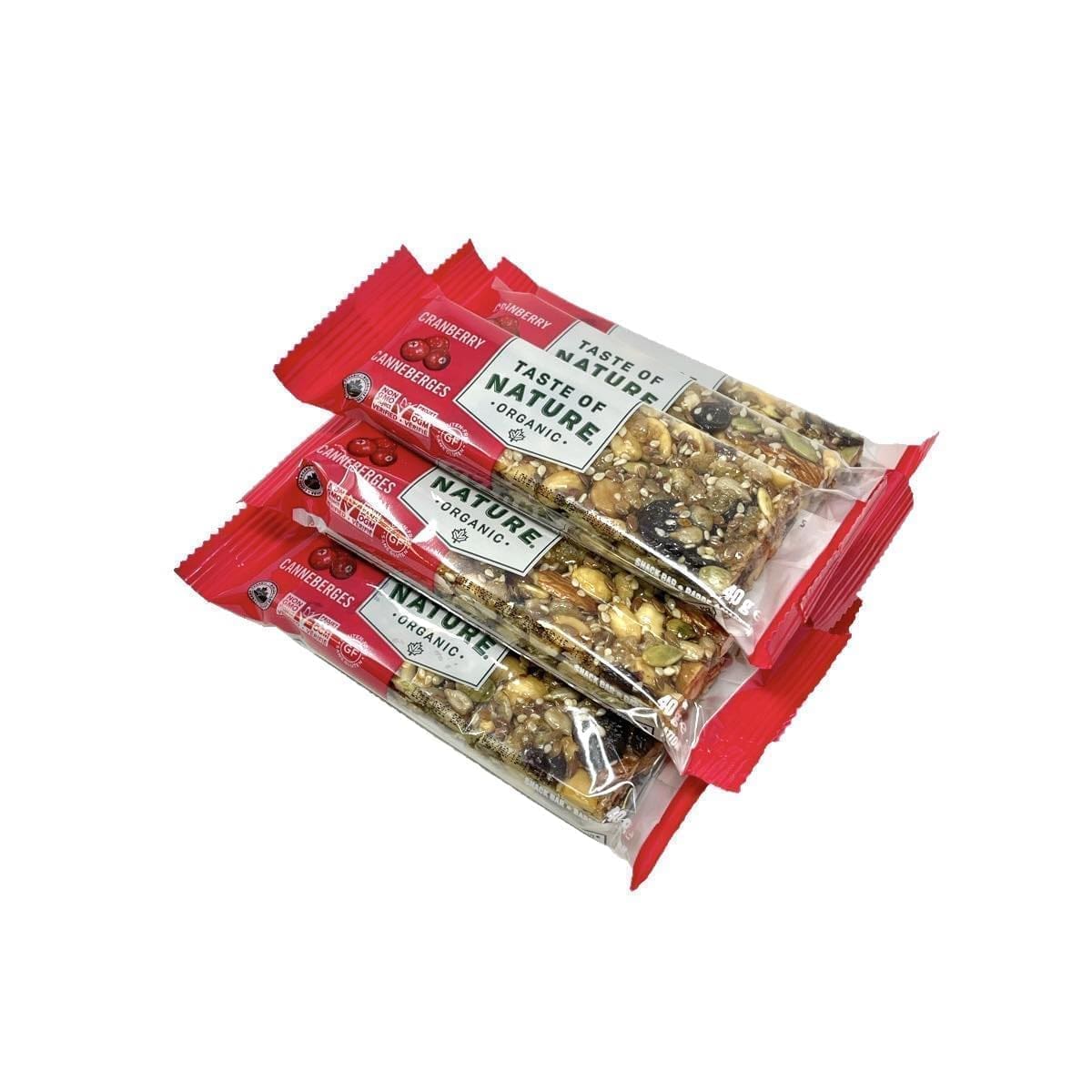 Taste of Nature Organic Snack Bars Cranberry (16 x 40g) Falcon Essentials