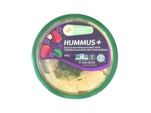 Sunflower Kitchen Hummus + Roasted Red Pepper with Basil Pesto (300g)