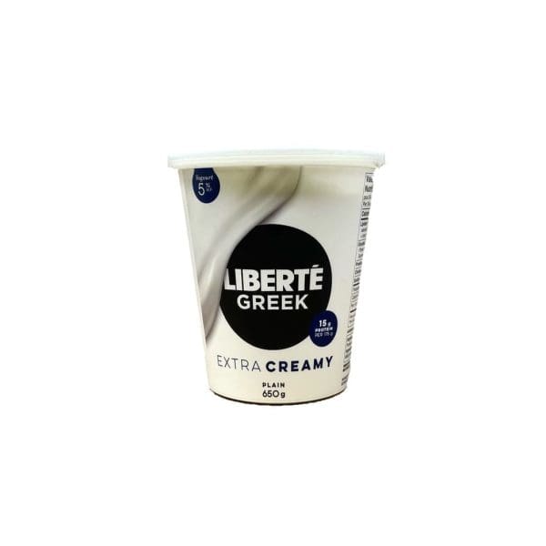 Liberte Greek Yogurt Plain Extra Creamy 5% (650g) - Image 2