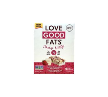 Love Good Fats Chewy Nutty Protein Bars White Chocolate Strawberry (160g)