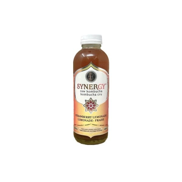 GT's Synergy Raw Kombucha Strawberry Lemonade (480mL)