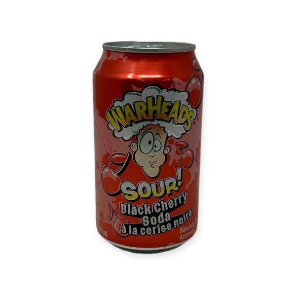Warheads Sour Black Cherry Soda (355mL)