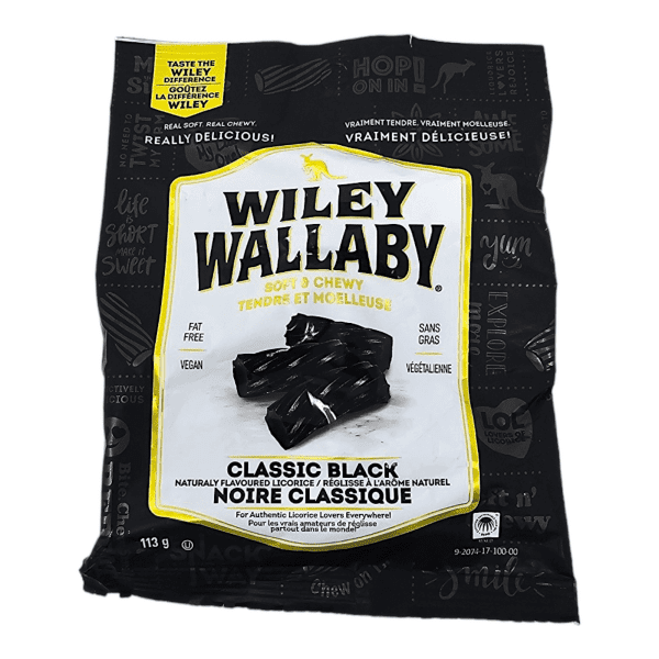 Wiley Wallaby Classic Black Licorice (113g)