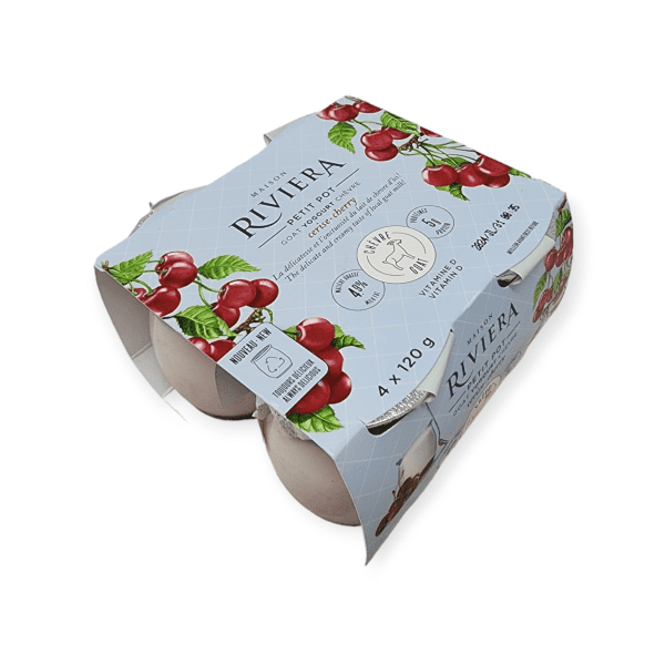 Maison Riviera Petit Pot Goat Yogourt Cherry (4x120g)