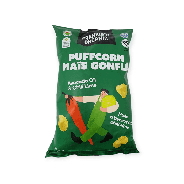 Frankie's Organic Puffs Corn Avocado Oil & Chili Lime (120g)