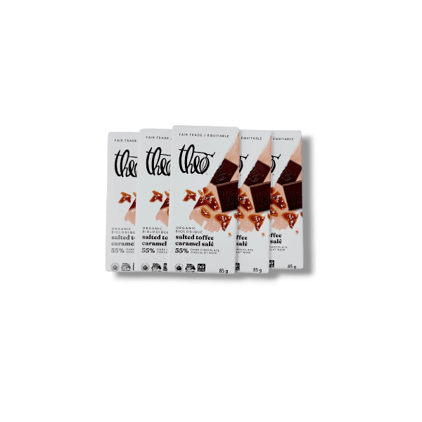 Theo Organic Salted Toffee 55% Dark Chocolate (85g)