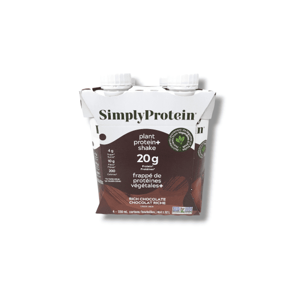 Simply Protein Rich Chocolate Plant Protein Shake (4x330mL)
