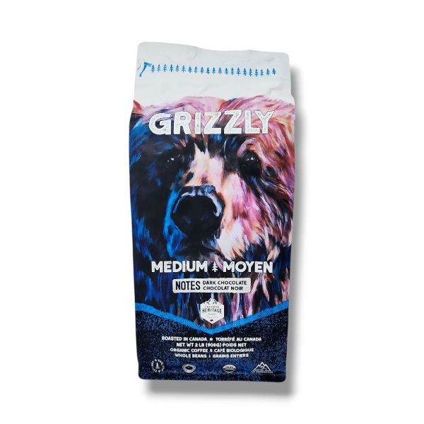 Canadian Heritage Grizzly Medium Dark Chocolate Whole Beas Coffee (2lb)1
