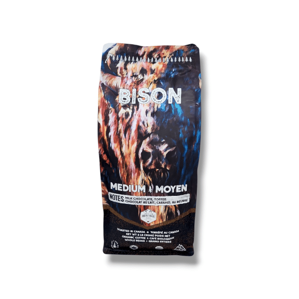 Canadian Heritage Bison Medium Milk Chocolate, Toffee Whole Bean Coffee