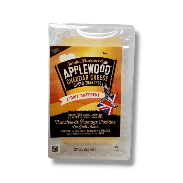 Smoke Flavoured Applewood Cheddar Cheese Slices (180g)