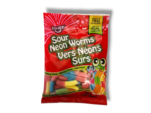 Huer Sour Neon Worms Candy (120g)