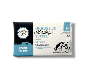 Donia Farms Grass Fed Heritage Unsalted Butter (250g)