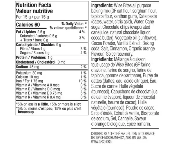 Wise Bites Chocolate Orange Cookie (150g) - Image 2