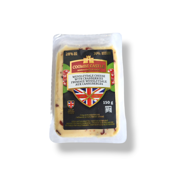 Coombe Castle Wensleydale Cheese With Cranberries (150g)