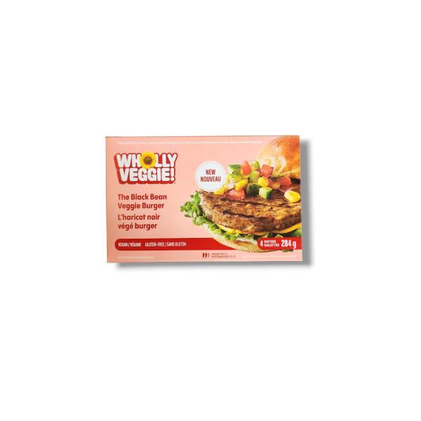 Wholly Veggie The Black Bean Veggie Burger (284g)