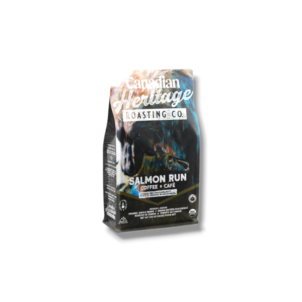 Canadian Heritage Salmon Run Medium Milk Chocolate, Nutty Whole Bean (340g)