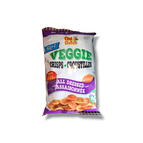 Old Dutch Rip-L Veggie Crisps All Dressed (200g)