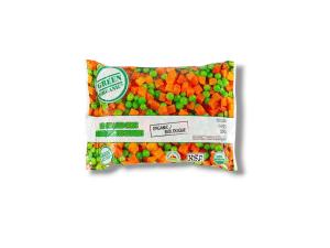 Green Organic 50/50 Peas & Diced Carrots (500g)