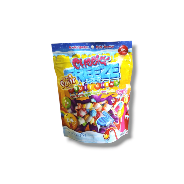 Cheeky Freeze Dried Fruit Chews Super Sour Candy (75g)