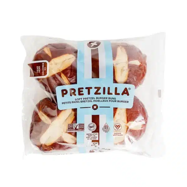 Pretzilla Soft Pretzel Burger Buns 4ct