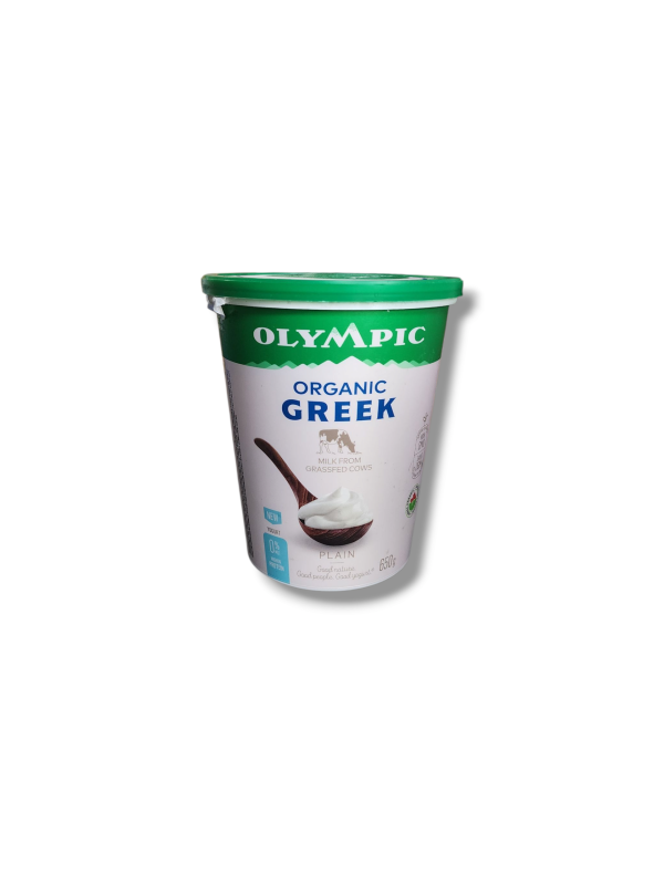 Olympic Organic Greek Plain Yogourt 0% (650g)