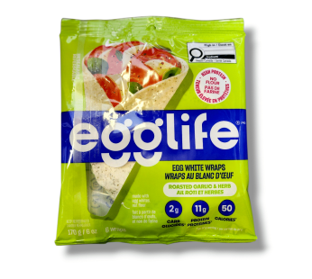 Egglife Egg White Wraps Roasted Garlic & Herb (170g)