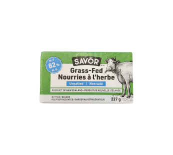 Savor Grass Fed Unsalted Butter (227g)