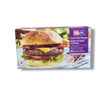 M&M Food Classic Beef Burgers (904g)