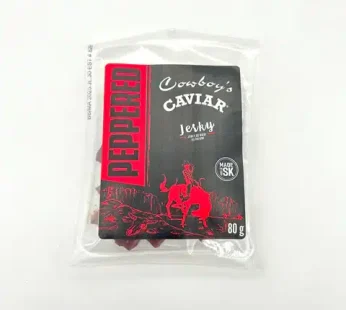 Cowboy’s Caviar Jerky Peppered – Canadian Made Beef Jerky 80g