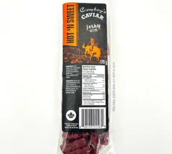 Cowboy’s Caviar Jerky Hot ‘N Sweet – Canadian Made Beef Jerky 170g