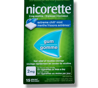 Nicorette Chill Mint Gum (15pieces)