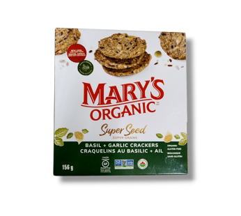 Mary’s Organic Super Seed Basil & Garlic Crackers (156g)