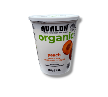Avalon Organic Peach Yogurt (650g)