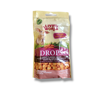 Living World Drops Carrot Flavoured Treats (75g)
